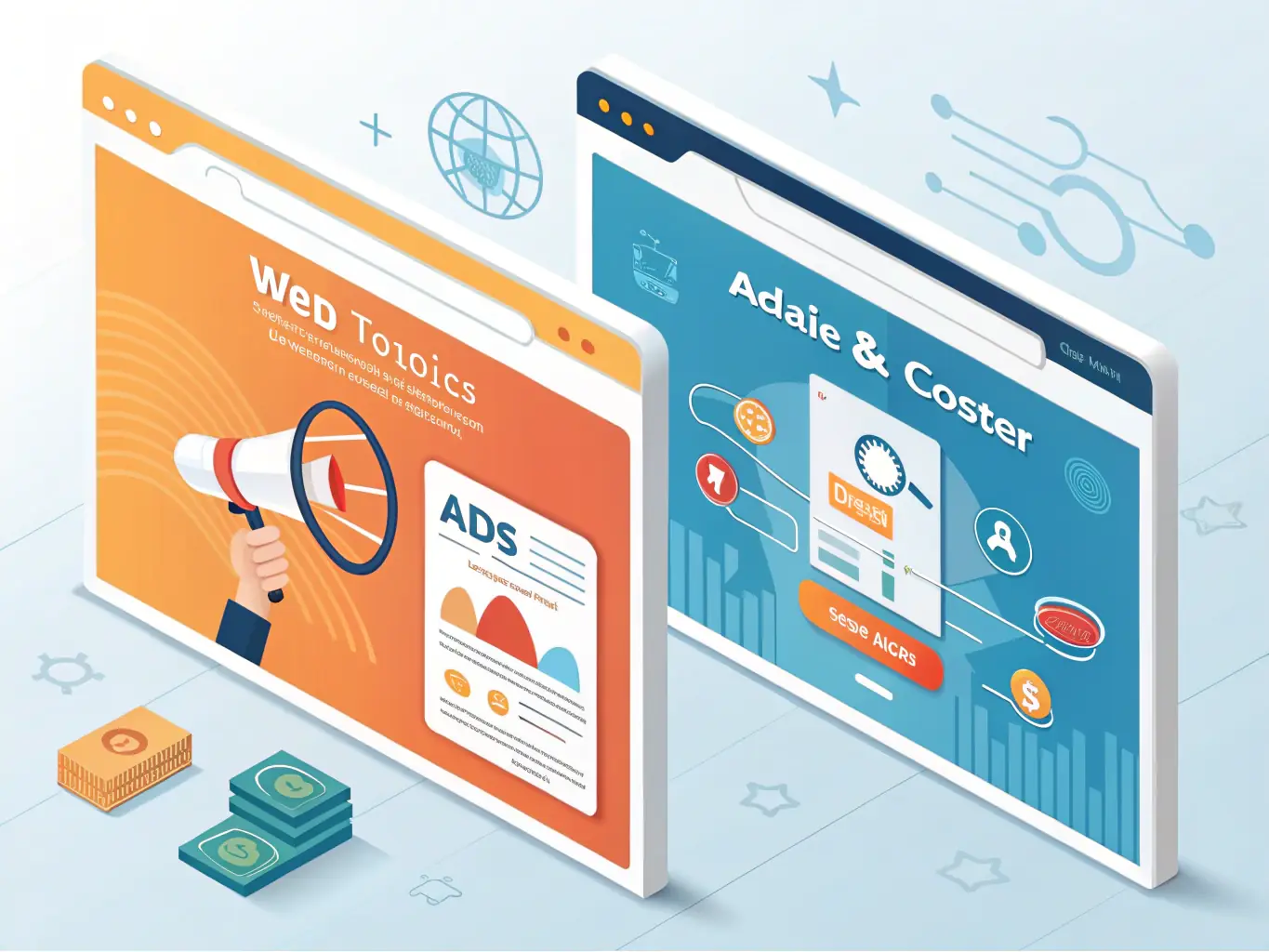 An image showcasing A/B testing scenarios with different ad creatives, highlighting the process of creative testing and optimization for Meta Ads.